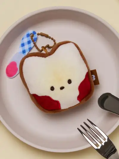 ラインフレンズ ミニニ デザートカフェ ブニニ ジャムトースト ぬいぐるみキーリング