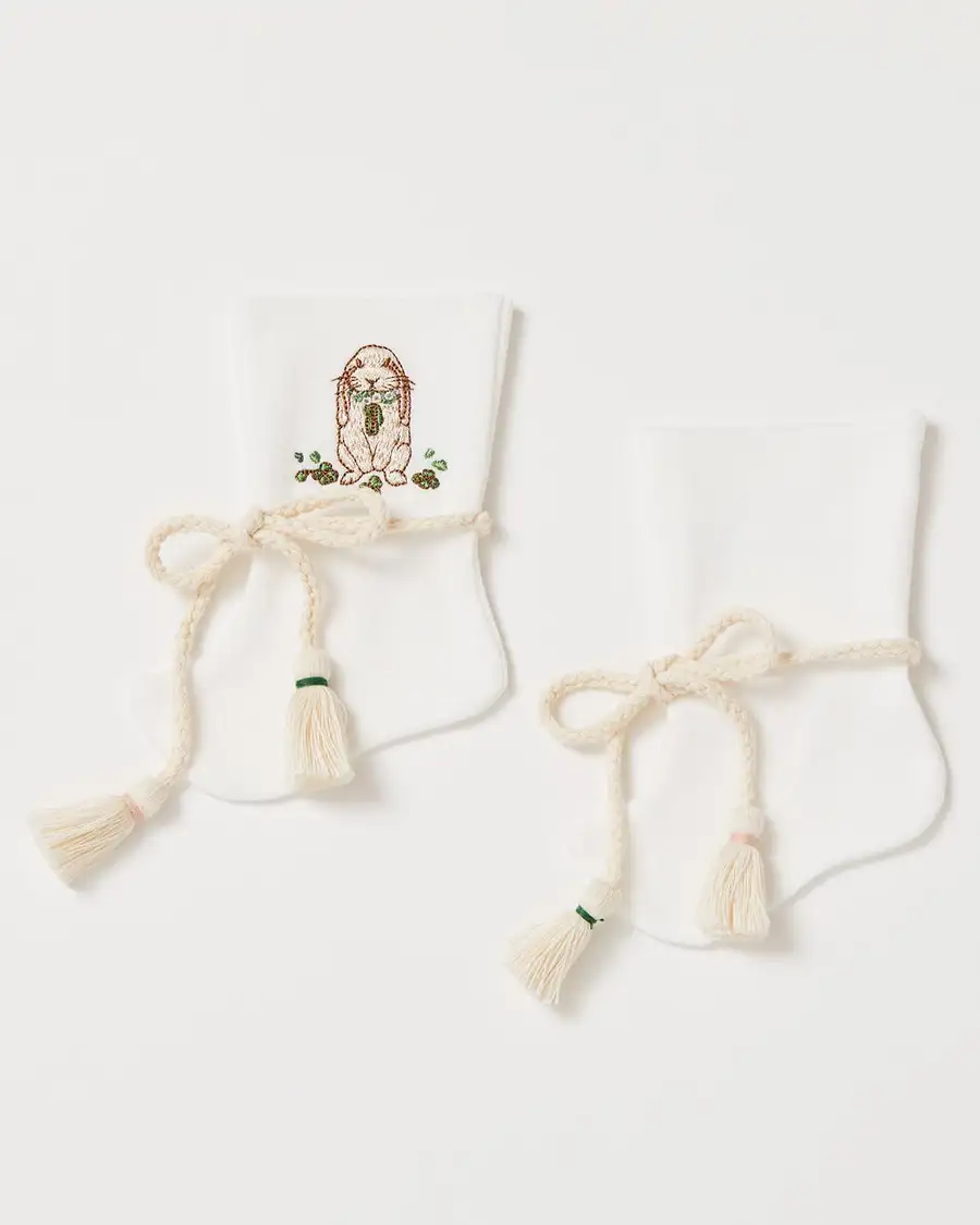 [SALE] Rabbit Embroidery Baby Beoseon — 2
