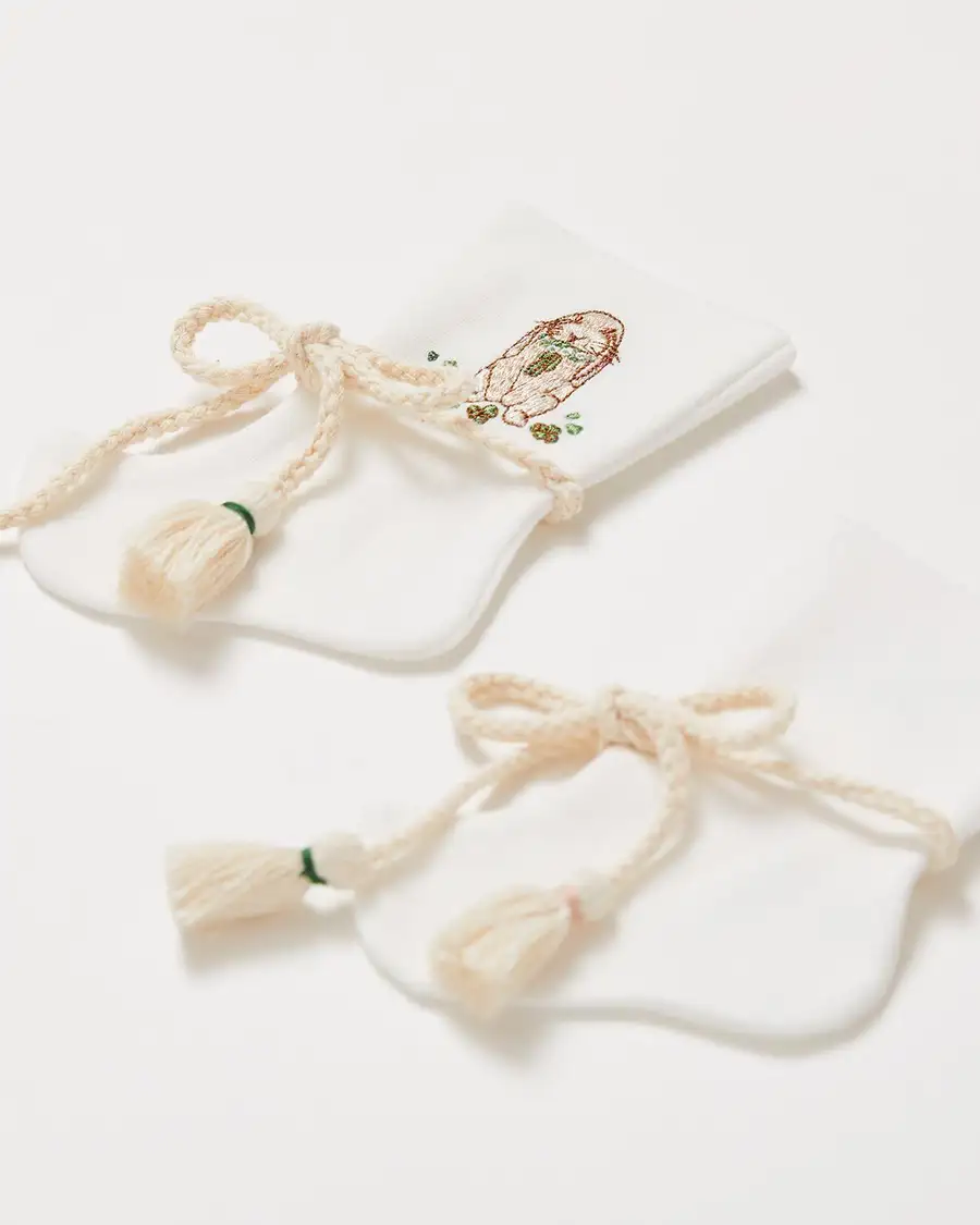 [SALE] Rabbit Embroidery Baby Beoseon — 3