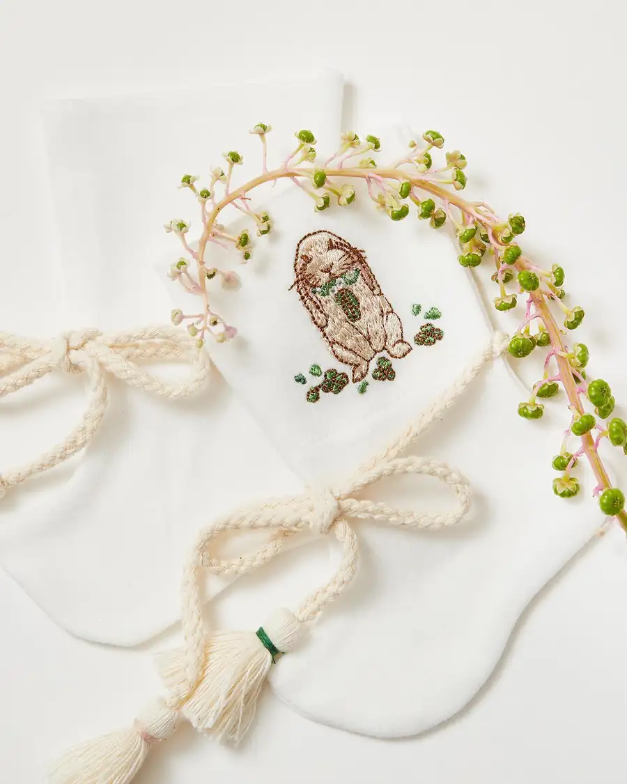 [SALE] Rabbit Embroidery Baby Beoseon — 4