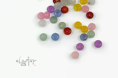 Jade Beads 8mm - Traditional Knots, Donut Stones, Knot Materials, Embroidery Crafts
