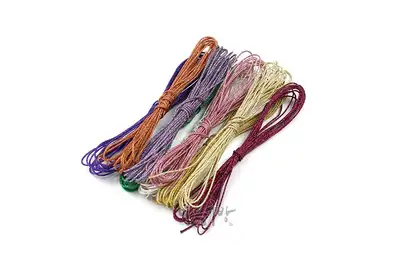 Twisted Thin Metallic Thread Set - Korean Traditional Knot Craft Materials, Rayon Thread, Mask Strap