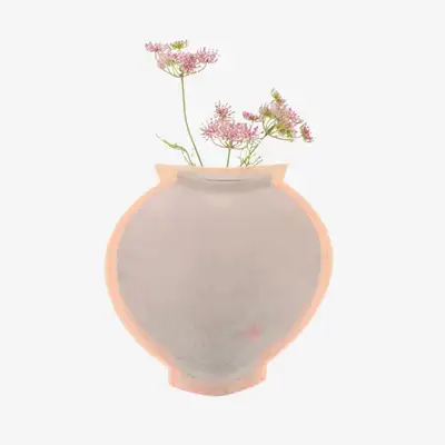 月壺ファブリック花瓶カバー