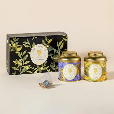 ゴールドジュビリー花茶 2個セット + ギフトボックス構成