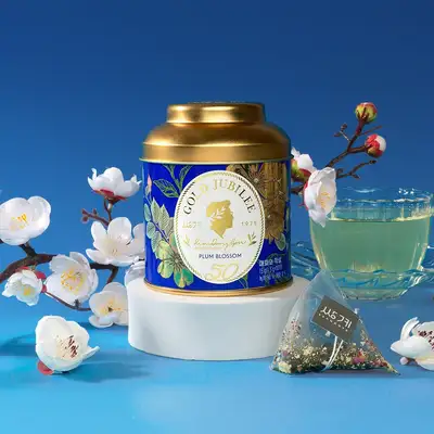 ゴールドジュビリー 梅と小雪の花茶