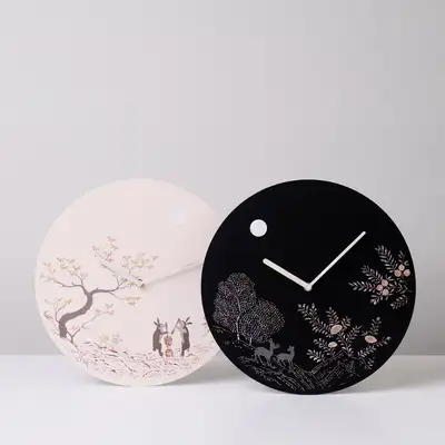 螺鈿漆器 壁時計