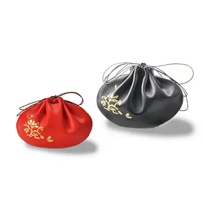 レザー金箔ポーチ(小)