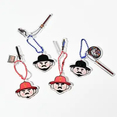 守門将顔グリッターキーリング