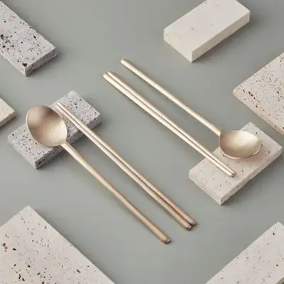 伝統鋳造錫製食器セット（2人用）