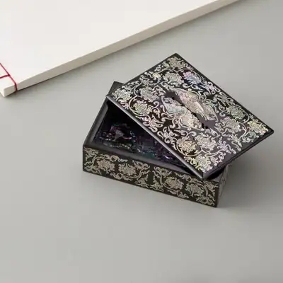 蝙蝠文 貝殻 名刺箱