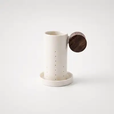 木质手柄茶滤 & 托盘