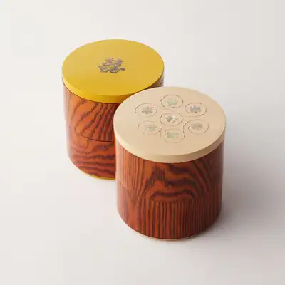 两层漆器盒