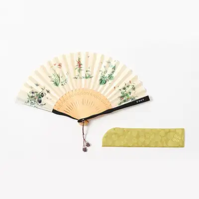 草虫图团扇套装