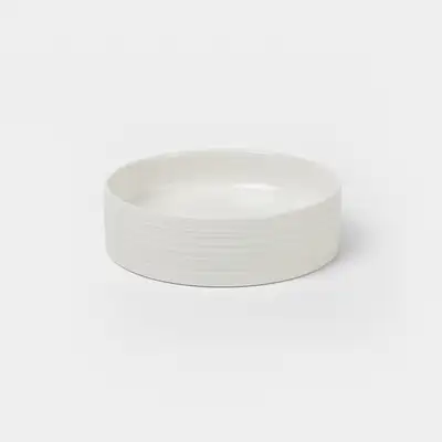 年輪紋様大型白磁食器
