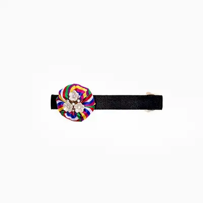 色彩纫錦花巻きヘアピン