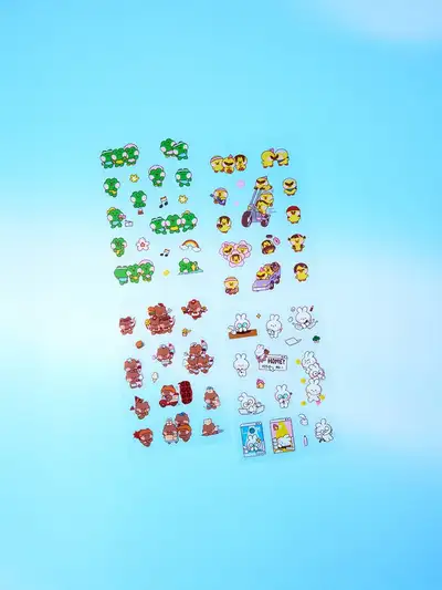LINE FRIENDS ミニニ ワールド ステッカー