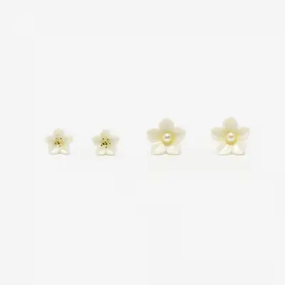蕎麦の花 イヤリング(Mini/Pearl)