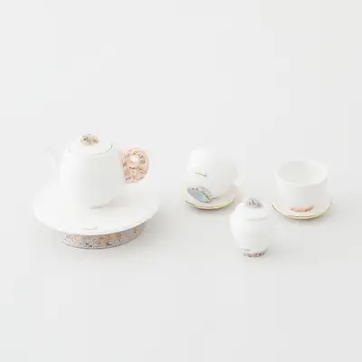 セラストーン 茶器セット/急須/茶入れ/菓子皿