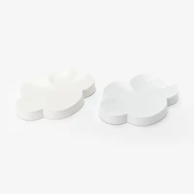 白磁5葉魚皿