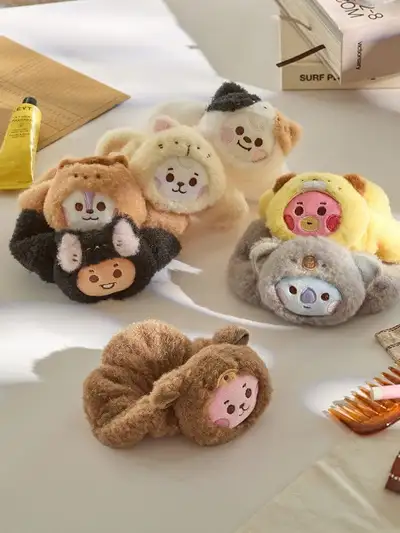 BT21 BABY モアフラッフィ顔ぬいぐるみバンド