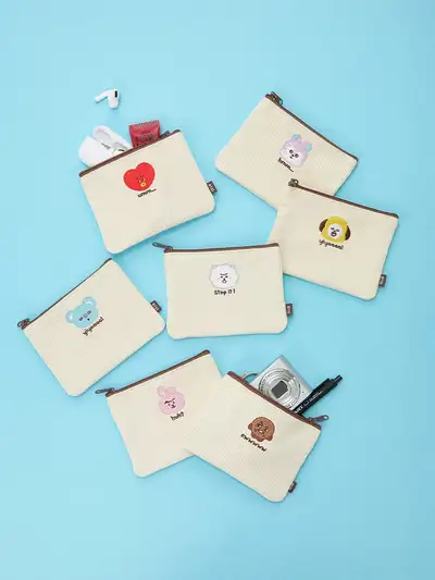 BT21 きょうの気分 フラット スクエア ポーチ