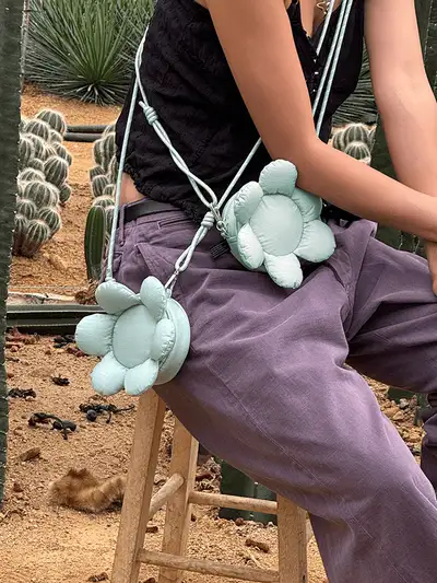 コレ フラワー キーリングバッグ ハーブミント