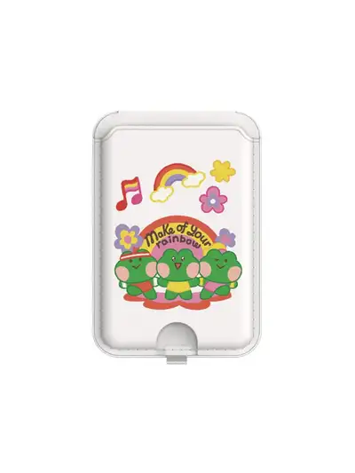 LINE FRIENDS MININI レニニ MagSafe ウォレットスタンド (レインボー)