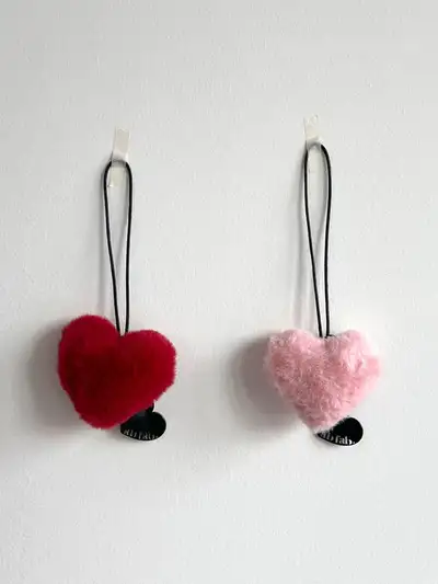 エービーフェブ フラッフィー ハート キーリング
