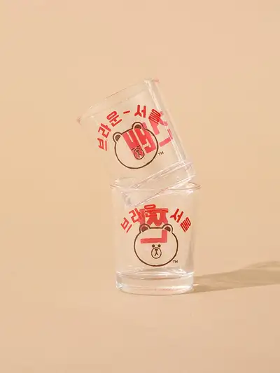 ラインフレンズ ブラウン ソウルエディション 焼酎グラスセット (2個入り)