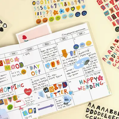 Color Recipe Alphabet Sticker