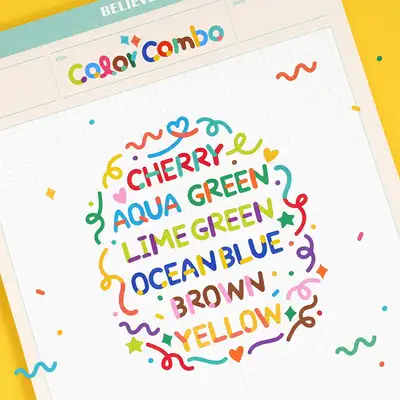 Color Combo Alphabet & Number Stickers