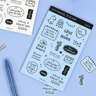 Lettering Sticker