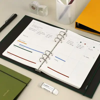Attitude 6-Ring Weekly Planner A5