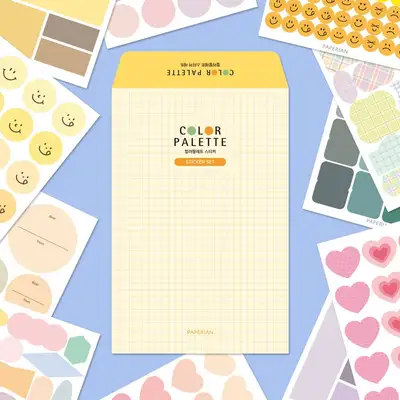 Color Palette Sticker Set Collection