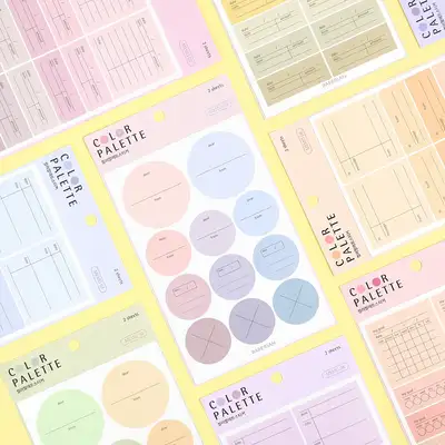 Color Palette Sticker Memo - 10 Types