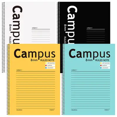 Popofancy 1000 Campus Note 3 Lined Notebook Set of 10