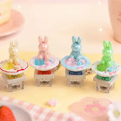 PopoFancy Rabbit Brunch LED Clicker Key Cap Keyring