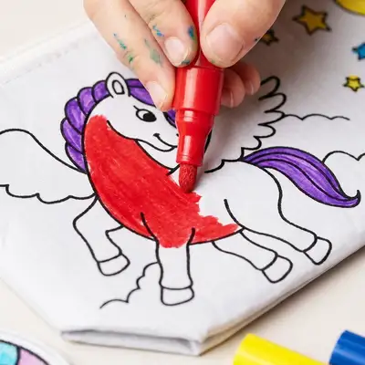 Creative Commander Coloring and Learning Reusable Pencil Case Pen Pouch