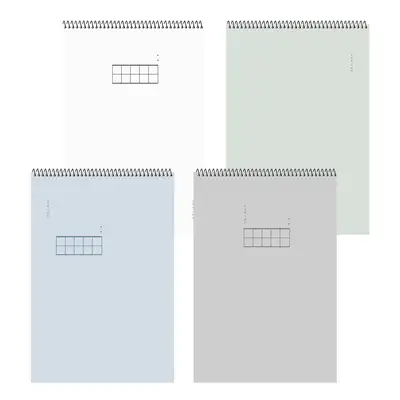 Popofancy Popo Simple 5mm Grid Top-Spiral Notebook 10-Pack New Semester Spring Notebook