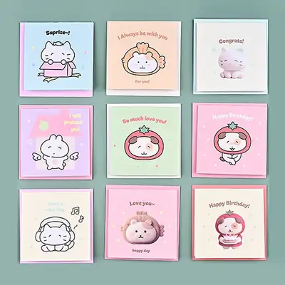 PopoFancy Meoni Pop-up Card Set 1 Set (9 Pieces)