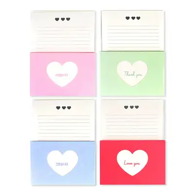 Popo Fancy Heart Window Love Letter Set (8-piece)