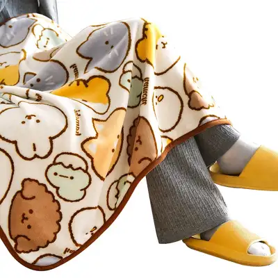 PopoFancy Hamster Friends Face Knee Blanket Christmas Edition