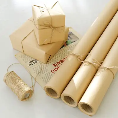 PopoFancy Kraft Paper Roll Wrapping Paper
