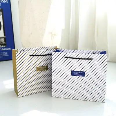 PopoFancy Signature Paper Shopping Bag Medium 5-Pack