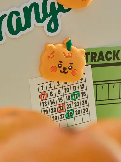 BT21 RJ ベイビー オレンジ パーティ シリコンマグネット