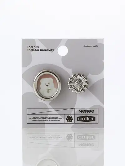 COLLER×MERGE メタル フォト スティコン セット フラワー