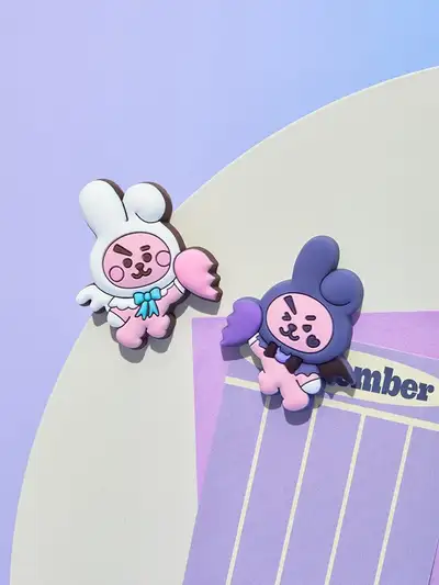 BT21 COOKY エンジェル アンド ヴィラン シリコンマグネット セット (2個入)