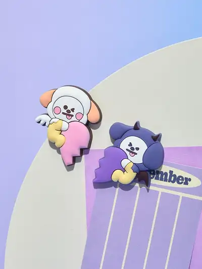 BT21 CHIMMY エンジェル アンド ヴィラン シリコンマグネット セット (2個入り)