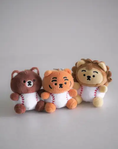 Baseball Mini Character Plush Keyring