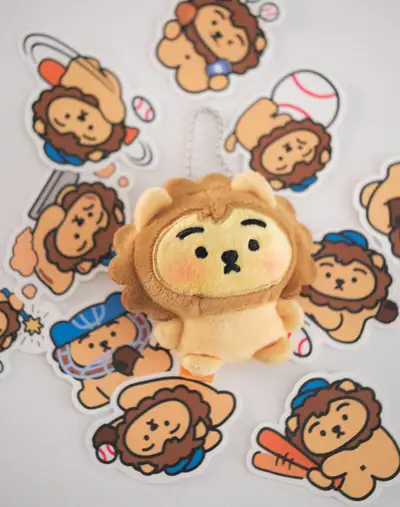 Baseball Piece Sticker 02 Baseball Lion